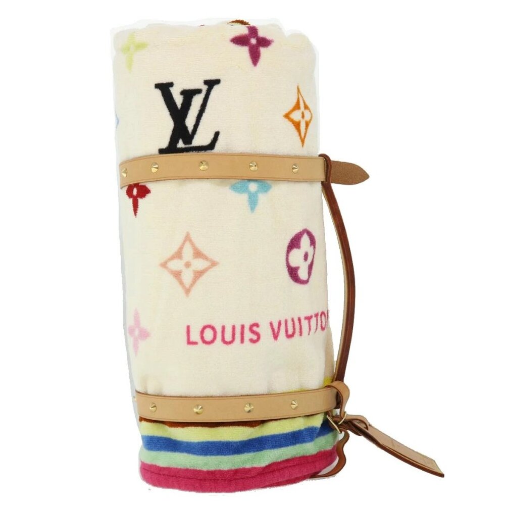 LOUIS VUITTON Monogram Multicolor Towel EDITION LIMITED 174 Cotton Auth 52532S